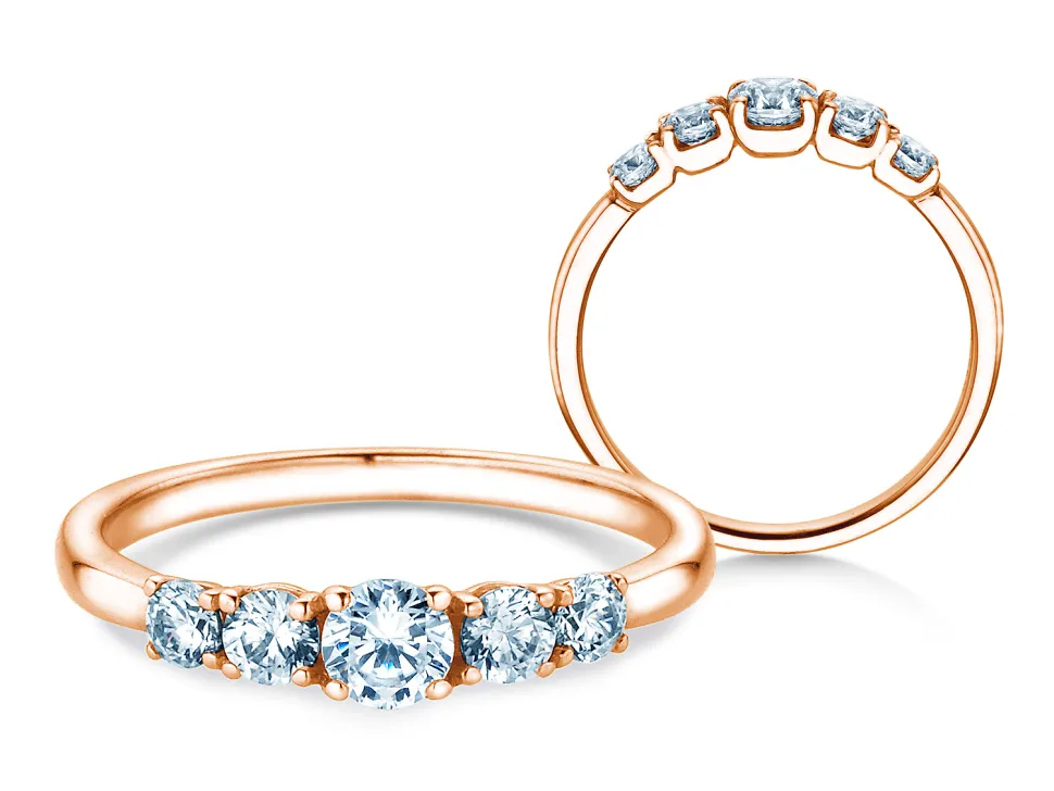Diamantring 5 Diamonds