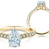 Diamantring Pear Pavé