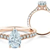 Diamantring Pear Pavé