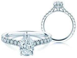 Diamantring Pear Pavé