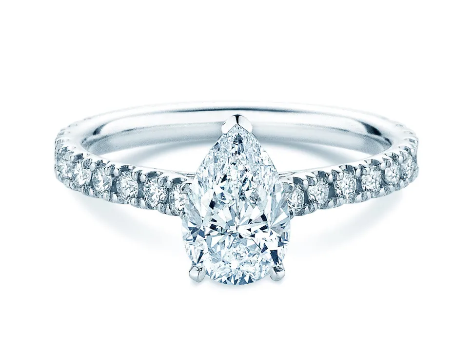Diamantring Pear Pavé