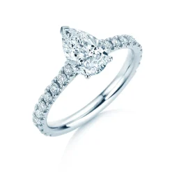 Diamantring Pear Pavé