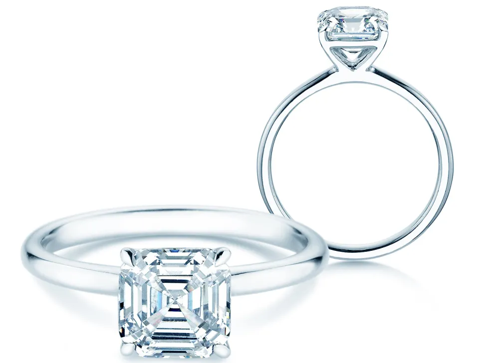 Diamantring Asscher Cut