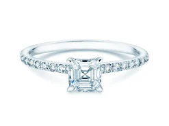 Diamantring Asscher Cut Pavé