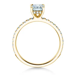 Diamantring Asscher Cut Pavé