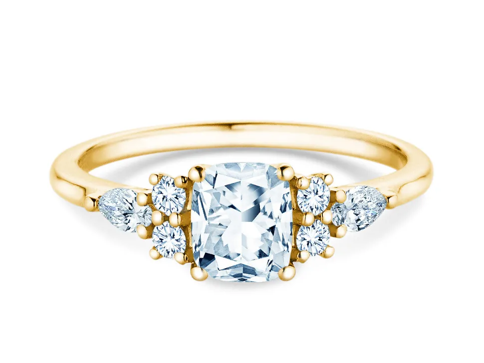 Diamantring Cushion Marquise