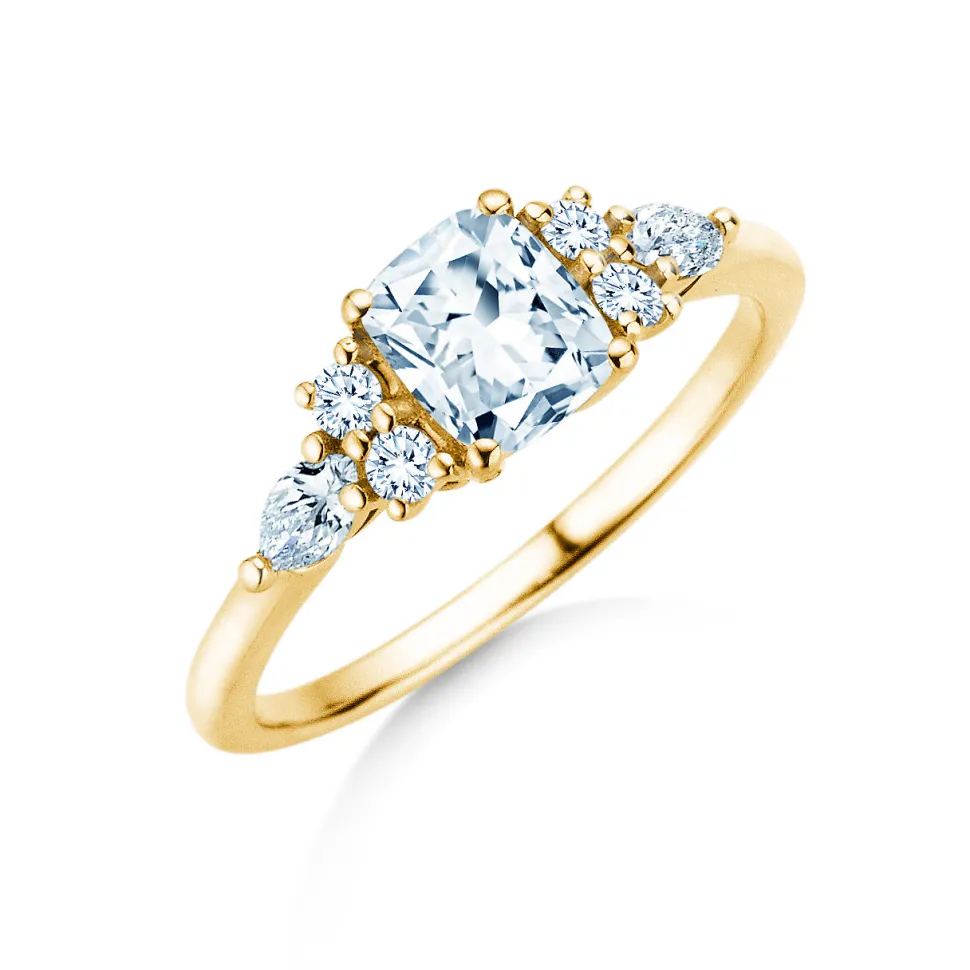 Diamantring Cushion Marquise