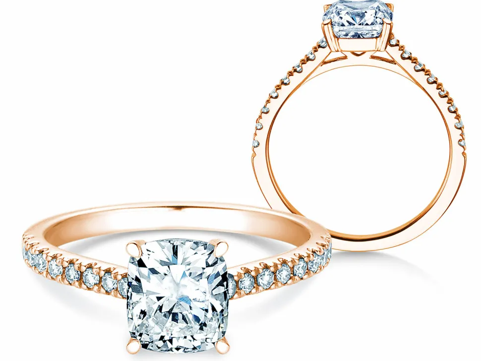 Diamantring Cushion Pavé