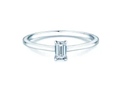 Diamantring Emerald Cross