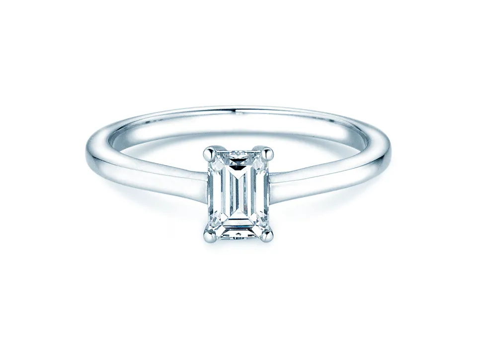 Diamantring Emerald Cross