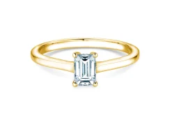 Diamantring Emerald Cross