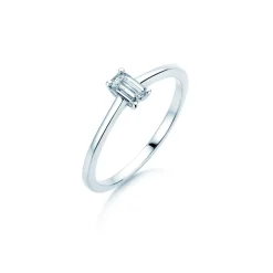 Diamantring Emerald Cross