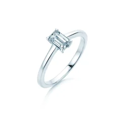 Diamantring Emerald Cross