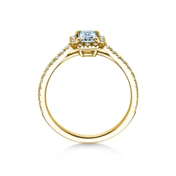 Diamantring Emerald Halo Pavé