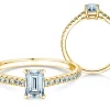 Diamantring Emerald Pavé