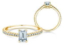 Diamantring Emerald Pavé