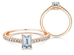 Diamantring Emerald Pavé