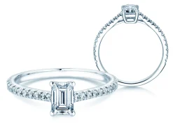 Diamantring Emerald Pavé