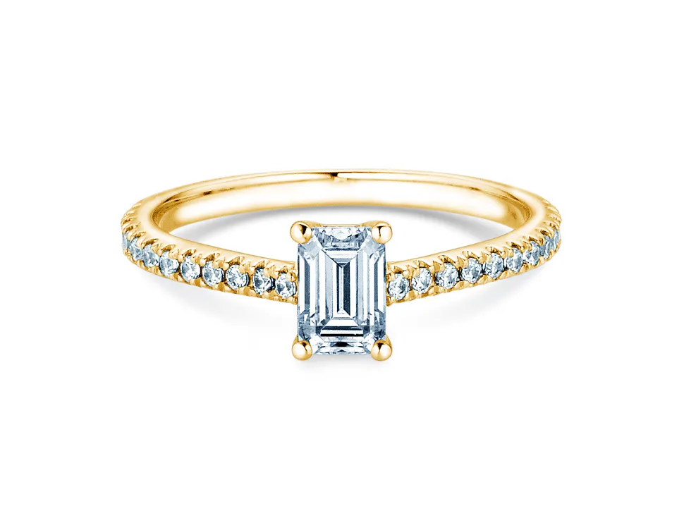 Diamantring Emerald Pavé