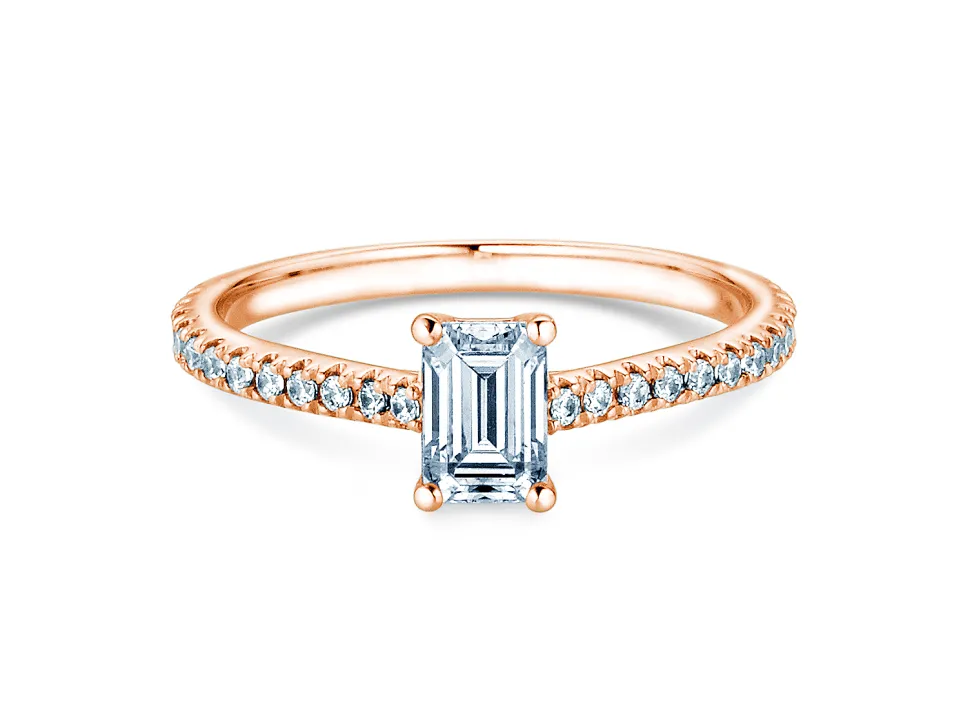 Diamantring Emerald Pavé