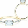 Diamantring Emerald-Cut
