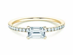 Diamantring Emerald-Cut
