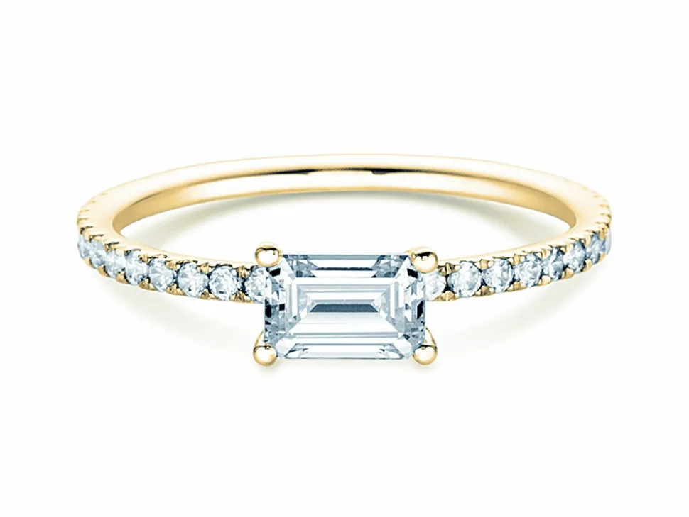 Diamantring Emerald-Cut