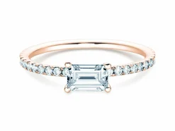 Diamantring Emerald-Cut