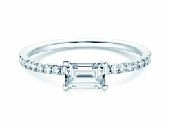 Diamantring Emerald-Cut