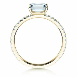 Diamantring Emerald-Cut