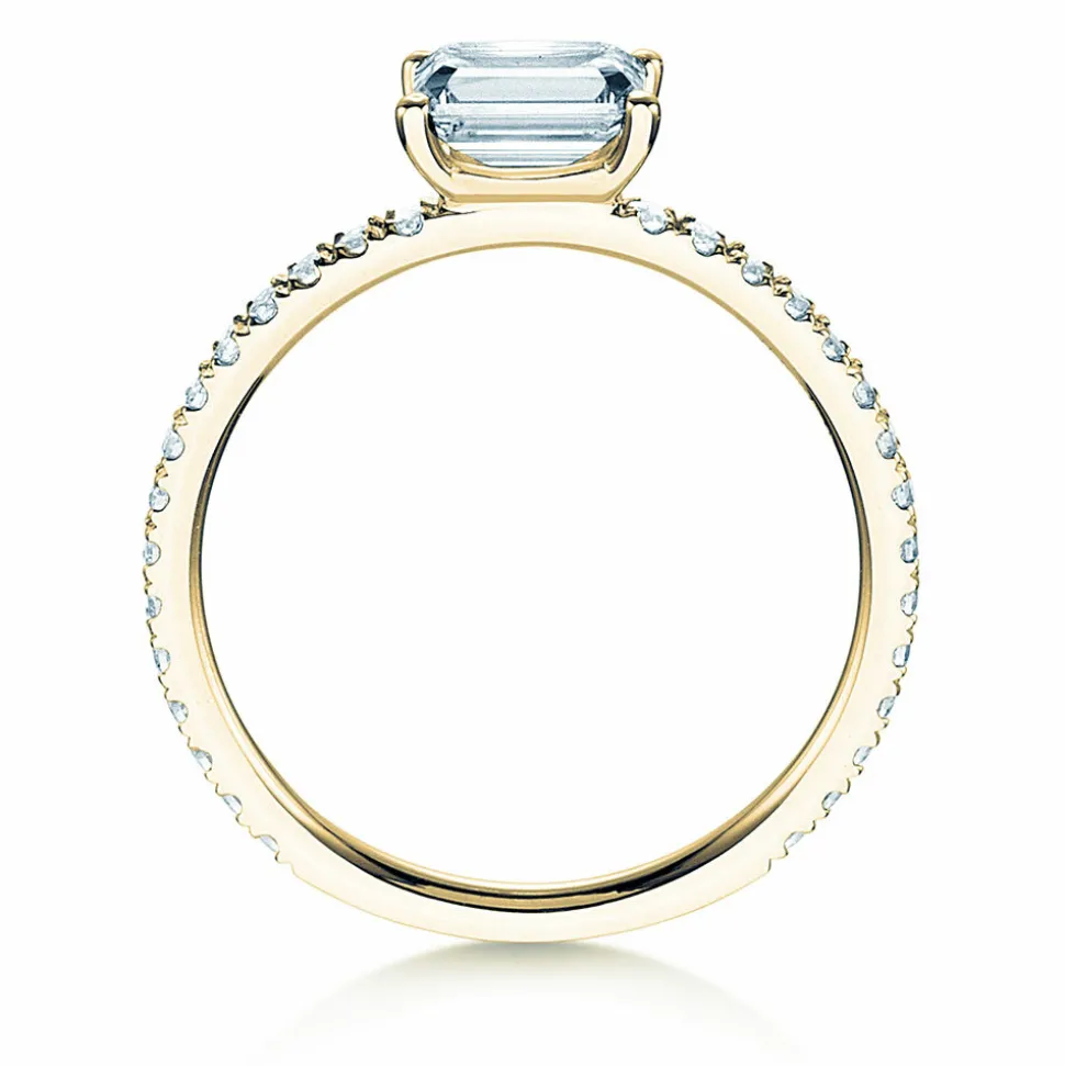 Diamantring Emerald-Cut