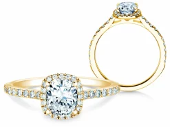 Diamantring Halo Cushion Pavé