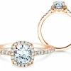 Diamantring Halo Cushion Pavé