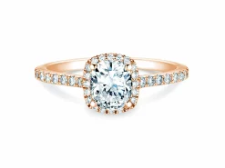 Diamantring Halo Cushion Pavé