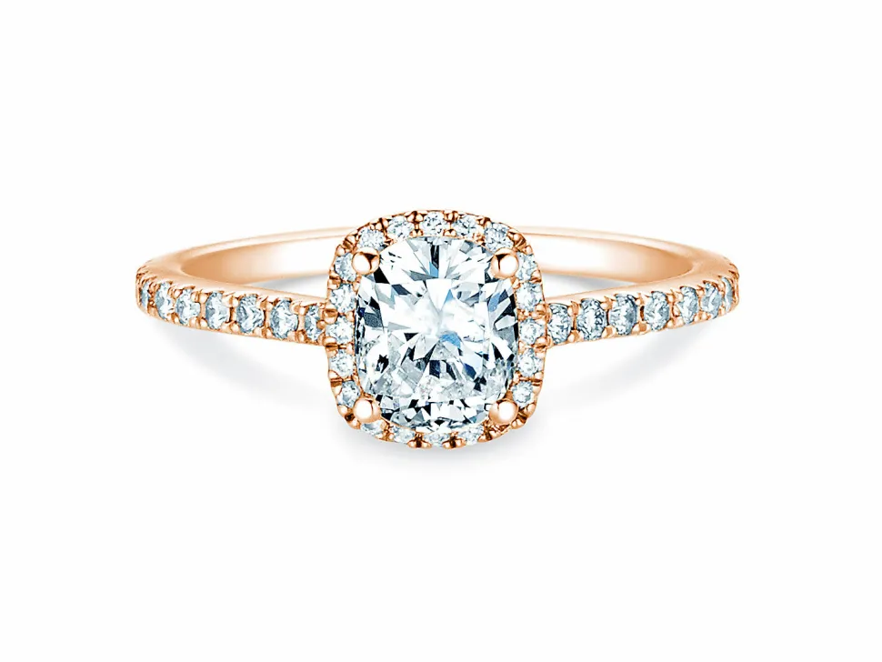 Diamantring Halo Cushion Pavé