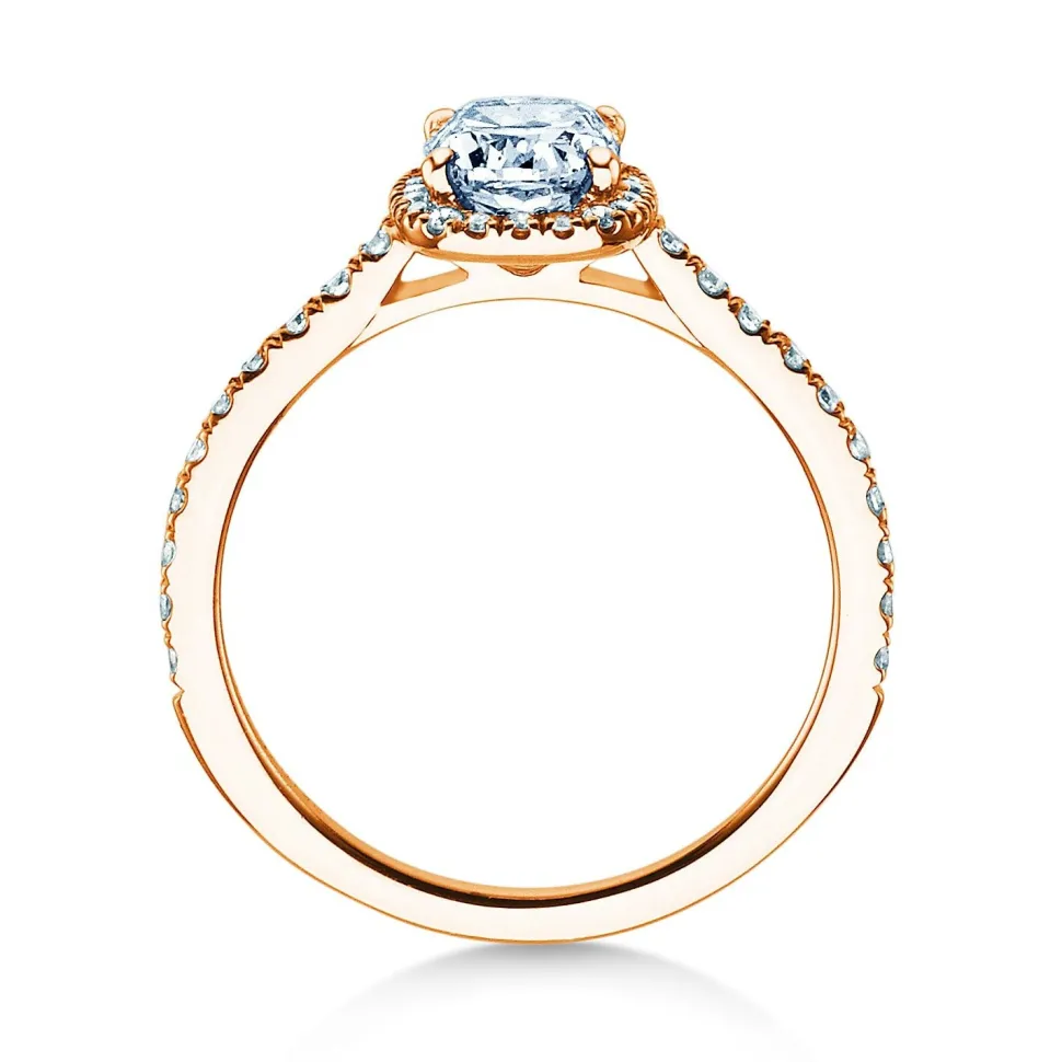 Diamantring Halo Cushion Pavé