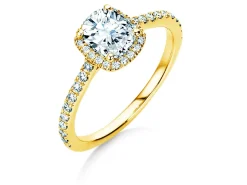 Diamantring Halo Cushion Pavé