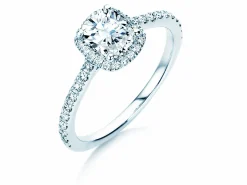 Diamantring Halo Cushion Pavé