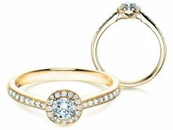 Diamantring Halo Petite