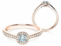 Diamantring Halo Petite