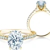 Diamantring Oval Hidden Halo Pavé