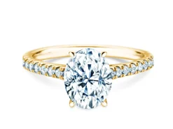 Diamantring Oval Hidden Halo Pavé