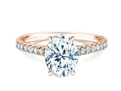 Diamantring Oval Hidden Halo Pavé