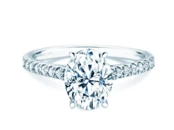 Diamantring Oval Hidden Halo Pavé