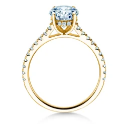 Diamantring Oval Hidden Halo Pavé