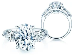 Diamantring Oval Pear Cut