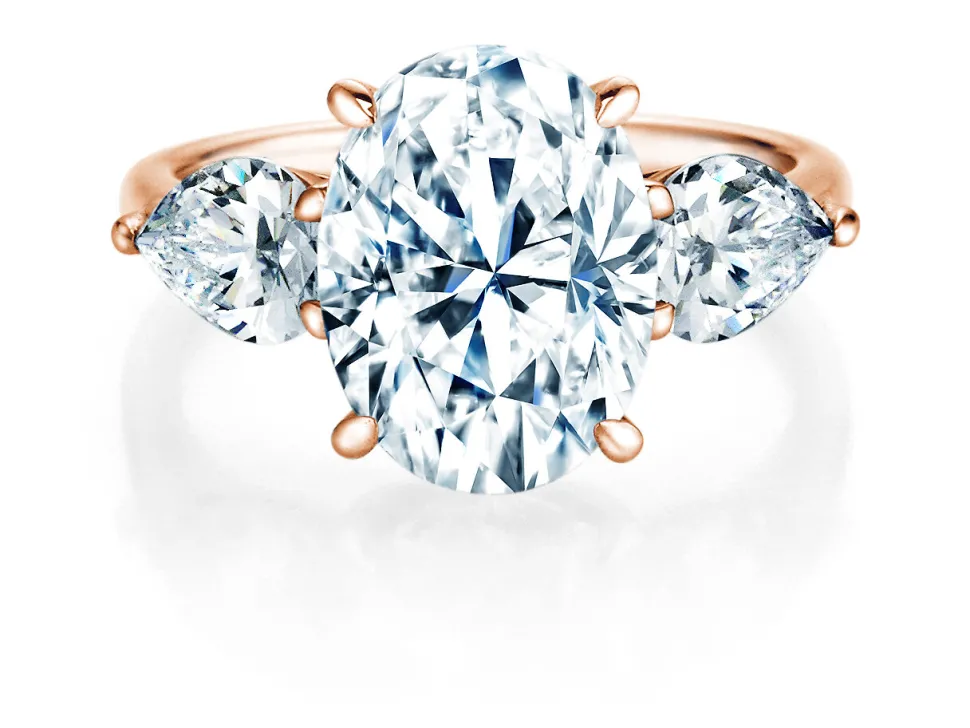 Diamantring Oval Pear Cut