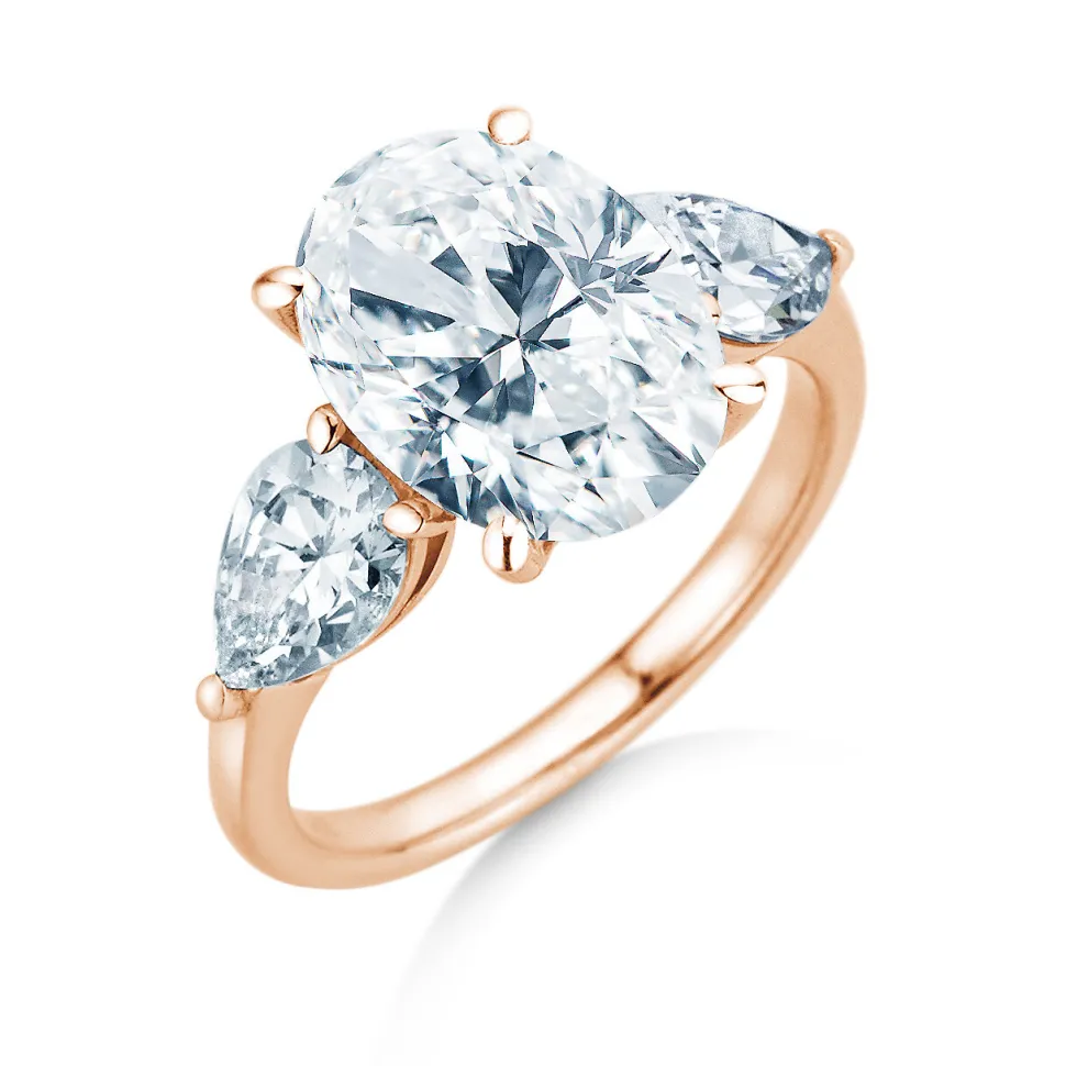 Diamantring Oval Pear Cut