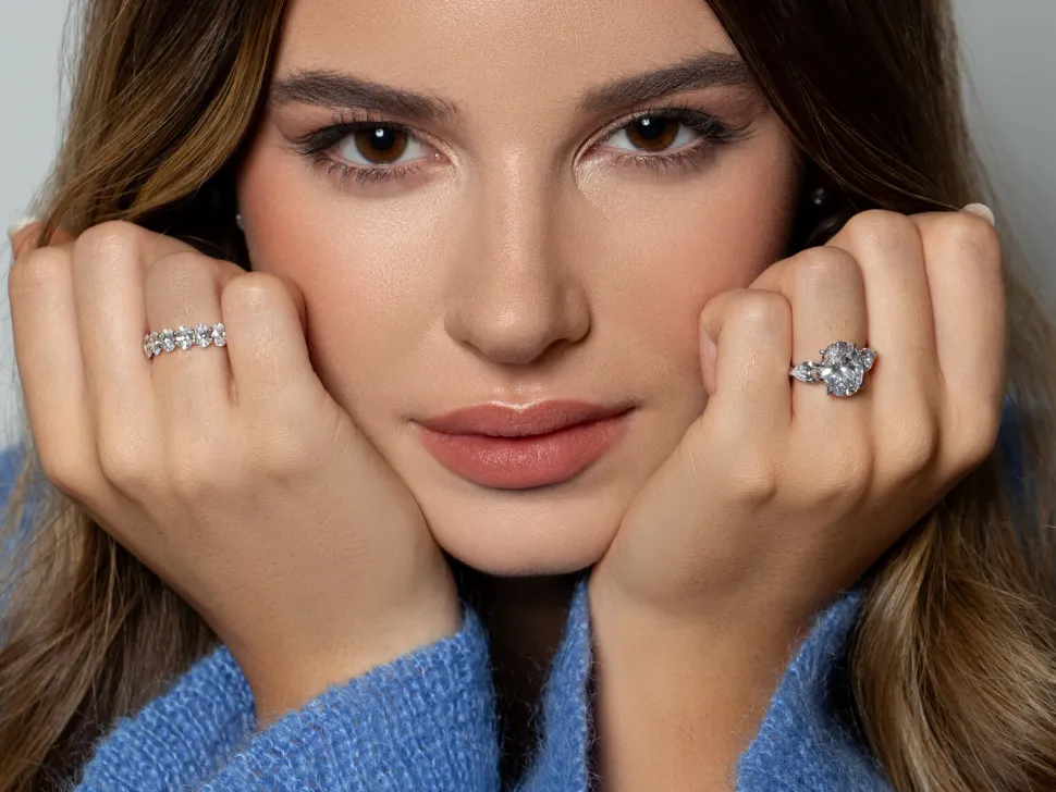 Diamantring Oval Pear Cut