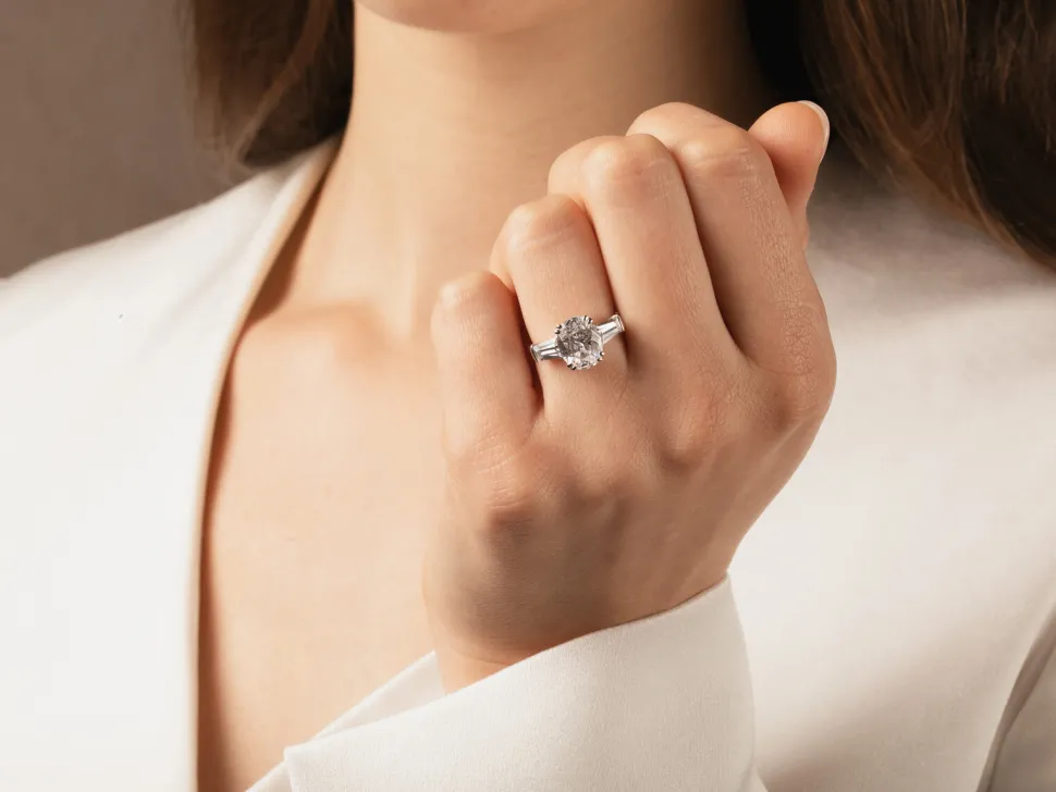 Diamantring Oval Tapered Baguette